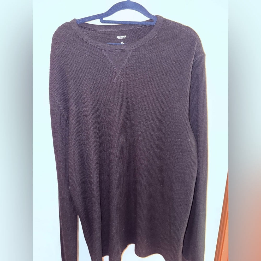 Sonoma Black Crewneck Sweater Classic Design